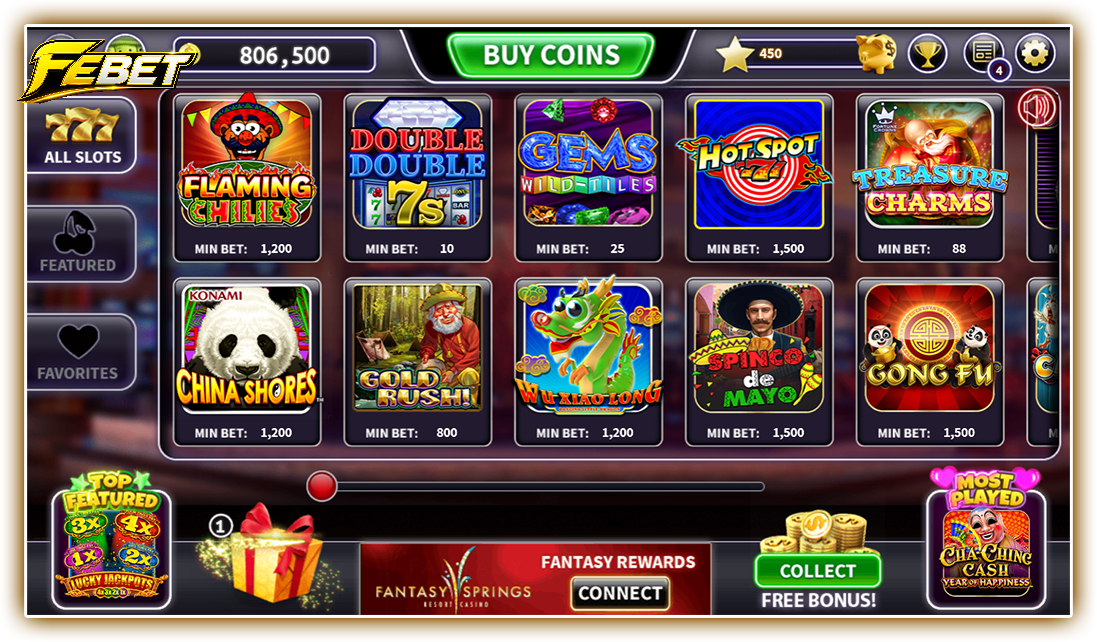 Đặc điểm của slots tại febet
